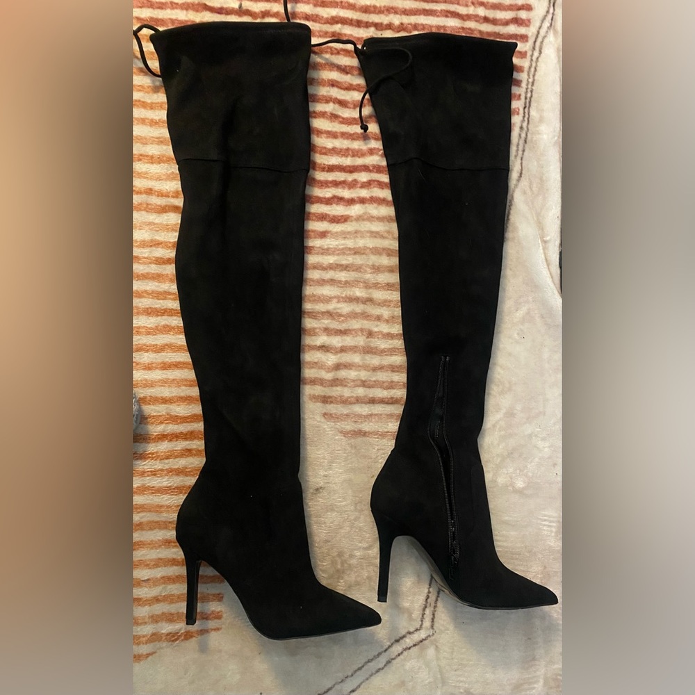 ALDO Women's Asteille black Over-The-Knee Dress Boots - size 6 - Picture 3 of 7